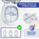 Bidet przenośny | Mocowany do toalety | Do użytku domowego i klinicznego | Do 4L | Stabilny | Plastikowy | Hana | Mobiclinic - Foto 4