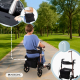 Chodzik 4-kołowy | Składany | Aluminiowy | Hamulce na dźwigniach | Siedzisko i oparcie | Trajano | Deluxe | Mobiclinic - Foto 3