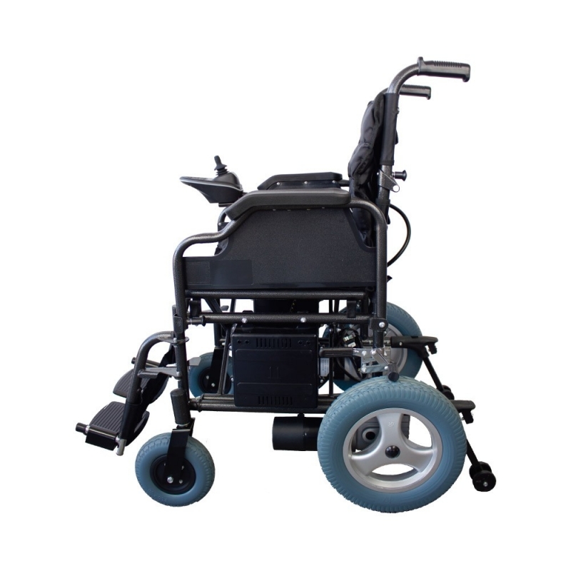 Cadeira de rodas elétrica de aço Dobrável Preta