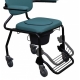 Cadeira sanitária | Com vaso sanitário | Com rodas, apoios de pés | Cor Azul - Foto 2