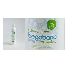 Colônia fresca BEGOBAÑO 750 ml para higiene corporal diária