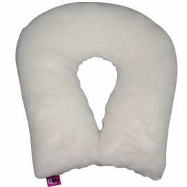 Almofada higienizada anti-decúbito em forma de ferradura, branca 44x11cm