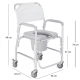 Cadeira sanitária | Com sanita | Com rodas | Alumínio | Portátil - Foto 2