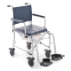 Cadeira de duche | Com rodas e sanita | Dobrável, com apoio de pés e braços | Mod. Lima | Invacare - Foto 1