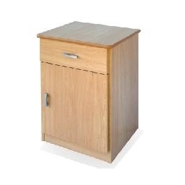 Mesa de cabeceira com gaveta e porta