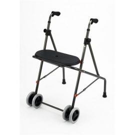 Walker andador de alumínio com rodas e assento
