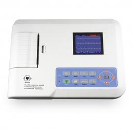 Electrocardiógrafo digital portátil | 3 canais| ECG | Ecrã LCD | Sistema de impressão | ECG300G | Mobiclinic