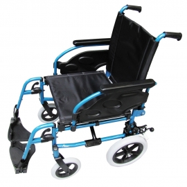 Cadeira de rodas Action1R aço 38cm 12maciza cor azul