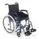 Cadeira de rodas grande 24 Breezy 90, aço, com apoio para os pés dobrável e removível. Cor azul - Foto 1