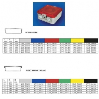 Recipiente de filtro para cima e para baixo