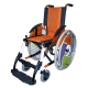Cadeira de rodas infantil | Alumínio | Dobrável | Laranja | Line infantil | Forta - Foto 2
