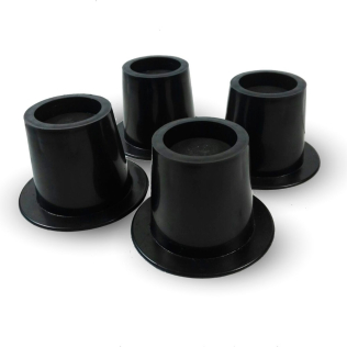 Cones de elevação de 10 cm | Pack 4 peças | Preto