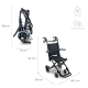 Cadeira de rodas | Assento 34 cm | Dobrável | Aluminio preto | Travões de alavanca | Preto | Saturno | Mobiclinic - Foto 8