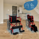 Cadeira de rodas | Dobrável | Roda grande | Resistente | Vermelha | Alcazaba | Mobiclinic - Foto 1