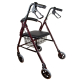 Andarilho para idosos | Dobrável | Travões nas manetes | 4 rodas | Assento e encosto| Burdô | TURIA | Clinicalfy - Foto 3