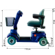 Scooter elétrica mobilidade reduzida | Auton. 45 km | 4 rodas | Assento giratório e rebatível | 36Ah | Azul | Piscis |Mobiclinic - Foto 7
