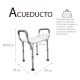 Cadeira de banho | Alumínio | PVC | Regulável em altura | Apoios de braços | Acueducto | Mobiclinic - Foto 7