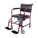Cadeira sanitária com rodas | Apoios de braços e pés removíveis | Bordeaux | Ancla | Mobiclinic - Foto 1
