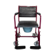 Cadeira sanitária com rodas | Apoios de braços e pés removíveis | Bordeaux | Ancla | Mobiclinic - Foto 3