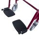Cadeira sanitária com rodas | Apoios de braços e pés removíveis | Bordeaux | Ancla | Mobiclinic - Foto 5