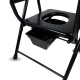 Cadeira Sanitária | Dobrável | Aço cromado | Apoio para braços | Preto | Guadalquivir | Mobiclinic - Foto 2