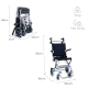Cadeira de rodas alumínio | Dobrável | Rodas pequenas | Travões de alavanca | Preto | Neptuno | Mobiclinic - Foto 9