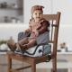 Cadeira alta de viagem com arrumação | Para bebés | Dobrável | Com bolso e pega | Até 15 kg | Cinzento | Monkey | Mobiclinic - Foto 8
