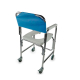 Cadeira WC | Rodas | Apoio acolchoado para braços | Alumínio | Azul | Manzanares | Mobiclinic - Foto 4
