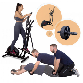 Bikini Operation Pack: Cardio através de um tubo | Bicicleta elíptica | Roda abdominal | Rolo multifuncional | Mobiclinic