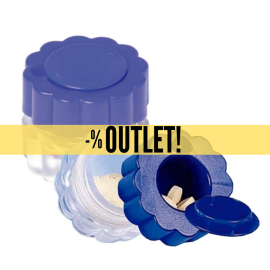 OUTLET | Triturador de comprimidos | Com recipiente | Azul e transparente |