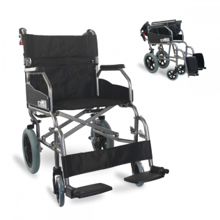 Cadeira de rodas | Dobrável | Alumínio | Rodas pequenas | Apoio para os pés removível | Museo | Deluxe | Mobiclinic