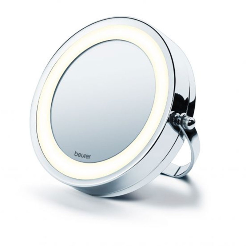 Espelho de maquilhagem com luz e ampliação