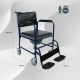 Cadeira sanitária | Rodas e tampa | Apoio para pés e braços | Azul | Barco | Mobiclinic - Foto 2