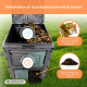 Compostor | Transformador de resíduos | Para jardim | Sem ferramentas | Ecológico | 300 litros | BioBin | Mobiclinic - Foto 2