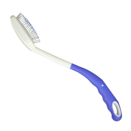 Escova pega curta para cabelo | Anti-deslizante | Azul e branca