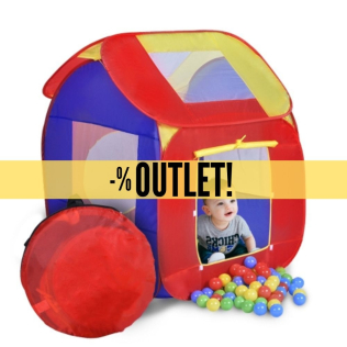 OUTLET, Tenda infantil para jogos, Dobrável, Inclui bolas, Aventuras