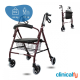 Andarilho para idosos | Dobrável | Travões nas manetes | 4 rodas | Assento e encosto| Burdô | TURIA | Clinicalfy - Foto 2