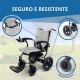 Cadeira de rodas elétrica | Dobrável | Alumínio | Joystick universal | Modo duplo | Autonomia de 20 km | Peso máx. 100kg - Foto 3