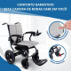 Cadeira de rodas elétrica | Dobrável | Alumínio | Joystick universal | Modo duplo | Autonomia de 20 km | Peso máx. 100kg - Foto 4