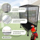 Gaiola para pássaros XL | 95 x 43 x 61,5cm | 8 portas | Alimentadores e bebedouros | Rodas | Bandeja removível | Mobiclinic - Foto 2