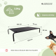 Cama elevada para animais de estimação | Isolada | 122x71x21 cm | Máx 60 kg | Leve | Resistente | Preto | Cleo | Mobiclinic - Foto 2