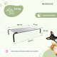 Cama elevada para animais de estimação | Isolada | 122x71x21 cm | Máx 60 kg | Leve | Resistente | Cinza | Cleo | Mobiclinic - Foto 2