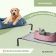 Cama elevada para animais de estimação | Isolada | 122x71x21 cm | Máx 60 kg | Leve | Resistente | Cinza | Cleo | Mobiclinic - Foto 5