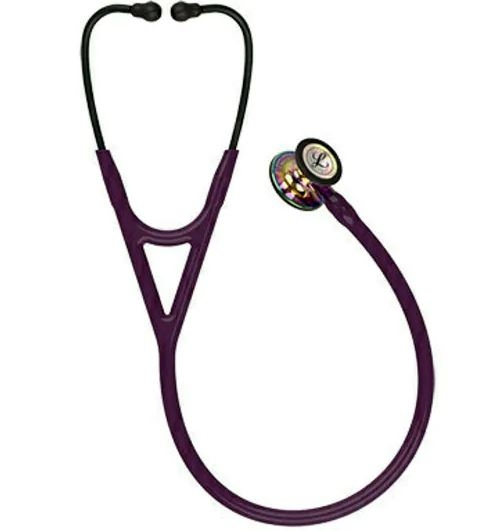 Estetoscópio diagnóstico, ameixa, acabamento arco-íris, cardiology iv, littmann