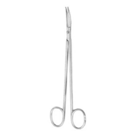 Strully tesoura para neurocirurgia com botão curvo 22.0cm