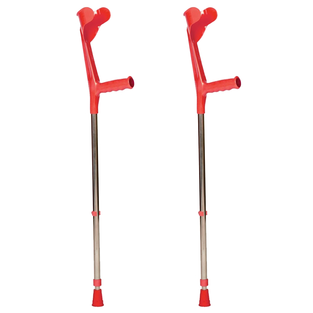 Pacote de 2 canadianas inglesas, alumínio, ajustável, coral, tukán, forta (Forta)