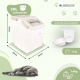 Recipiente para ração | 8 Kg - 20 L | Fecho seguro | Com rodas | Inclui pá e copo medidor | Branco | FeedPet | Mobiclinic - Foto 2