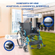 Cadeira de rodas dobrável | Alumínio | Encosto dividido | Apoios de braços dobráveis | Azul | Bolonia | Mobiclinic - Foto 4