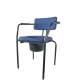 Cadeira de quarto | Com sanita e apoios de braços | Mod. New Club-Even | Encosto dividido | Cor azul - Foto 3