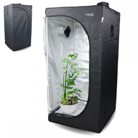 Tenda de cultivo | À prova água | Preto| Nylon | Carga máxima 28 kg | Fundo removível | Barras de suporte |Growbox | Mobiclinic